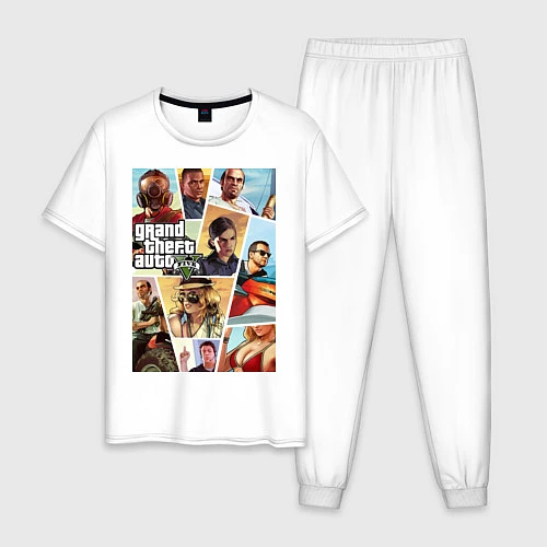 Мужская пижама GTA 5: Stories / Белый – фото 1