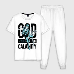 Пижама хлопковая мужская God of Calamity, цвет: белый