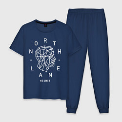 Пижама хлопковая мужская Northlane: Mesmer, цвет: тёмно-синий