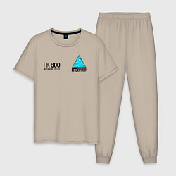 Пижама хлопковая мужская RK800 CONNOR, цвет: миндальный