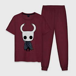 Пижама хлопковая мужская Hollow Knight, цвет: меланж-бордовый