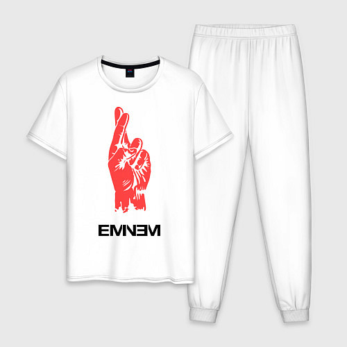 Мужская пижама Eminem Hand / Белый – фото 1