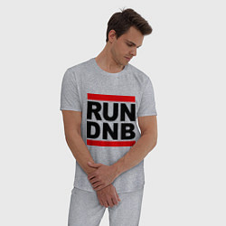 Пижама хлопковая мужская RUN DNB, цвет: меланж — фото 2