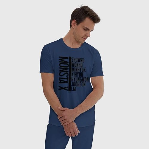 Мужская пижама MONSTA X / Тёмно-синий – фото 3