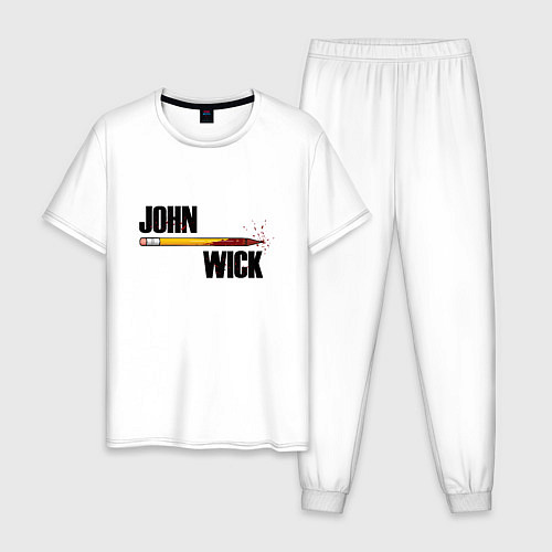 Мужская пижама John Wick / Белый – фото 1