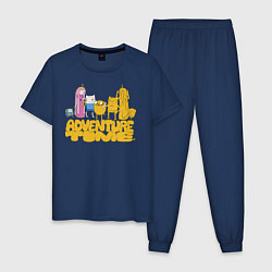 Пижама хлопковая мужская Adventure time, цвет: тёмно-синий