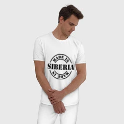 Пижама хлопковая мужская Made in Siberia, цвет: белый — фото 2