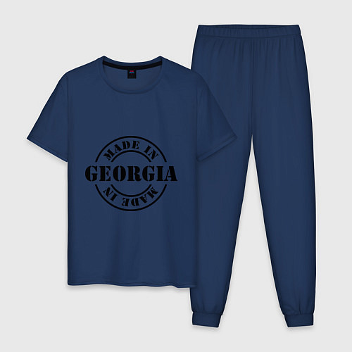 Мужская пижама Made in Georgia (сделано в Грузии) / Тёмно-синий – фото 1