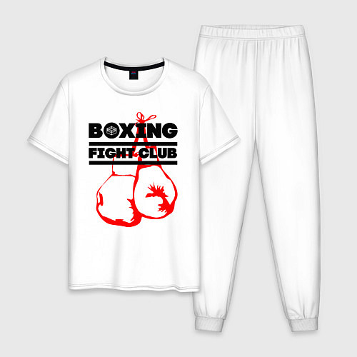 Мужская пижама Boxing Fight club in Russia / Белый – фото 1