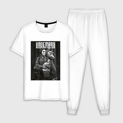 Пижама хлопковая мужская Lindemann, цвет: белый