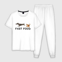 Мужская пижама Fast food цвет