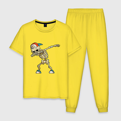 Мужская пижама Dab Skeleton / Желтый – фото 1