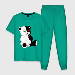 Пижама хлопковая мужская Monokuma, цвет: зеленый