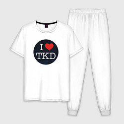 Пижама хлопковая мужская TKD, цвет: белый