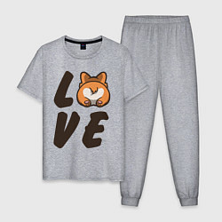 Мужская пижама Love Corgi