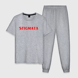 Пижама хлопковая мужская Stigmata, цвет: меланж