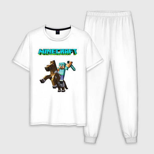 Мужская пижама Minecraft / Белый – фото 1