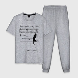 Мужская пижама Music cat