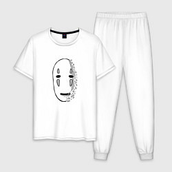 Пижама хлопковая мужская Унесенные призраками, Аниме, цвет: белый