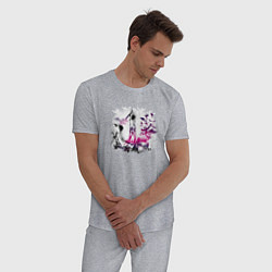 Пижама хлопковая мужская Three Days Grace, цвет: меланж — фото 2