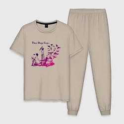 Пижама хлопковая мужская Three Days Grace, цвет: миндальный