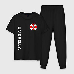 Пижама хлопковая мужская UMBRELLA CORP, цвет: черный