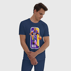 Пижама хлопковая мужская NBA Kobe Bryant, цвет: тёмно-синий — фото 2