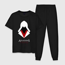 Пижама хлопковая мужская ASSASSIN'S CREED, цвет: черный