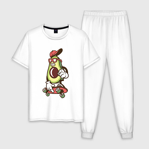 Мужская пижама АВОКАДО / Белый – фото 1