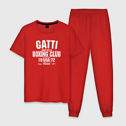 Пижама хлопковая мужская Gatti Boxing Club, цвет: красный