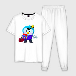 Пижама хлопковая мужская BRAWL STARS MRP, цвет: белый