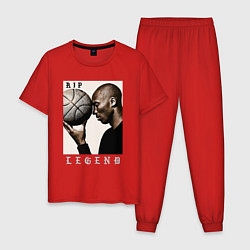 Пижама хлопковая мужская Kobe - RIP Legend, цвет: красный