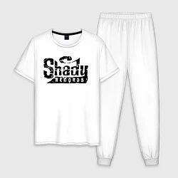 Пижама хлопковая мужская Eminem Slim Shady, цвет: белый