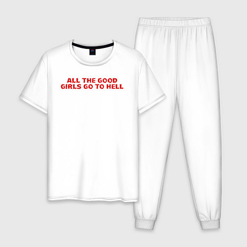 Мужская пижама BILLIE EILISH RED / Белый – фото 1