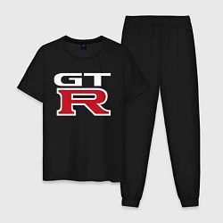 Пижама хлопковая мужская NISSAN GTR, цвет: черный
