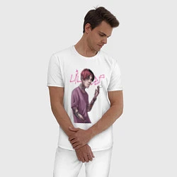 Пижама хлопковая мужская LIL PEEP, цвет: белый — фото 2