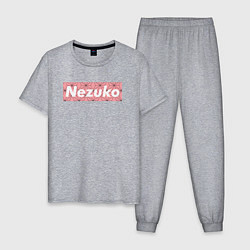 Пижама хлопковая мужская NEZUKO, цвет: меланж