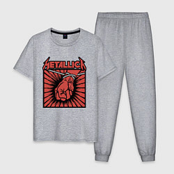 Пижама хлопковая мужская Metallica, цвет: меланж