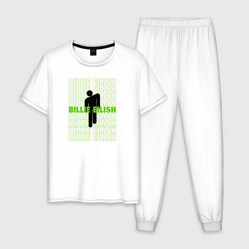 Мужская пижама BILLIE EILISH logo / Белый – фото 1