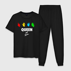 Пижама хлопковая мужская Queen, цвет: черный