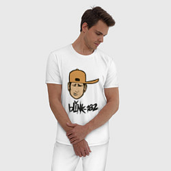 Пижама хлопковая мужская BLINK-182, цвет: белый — фото 2