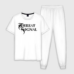 Пижама хлопковая мужская Threat Signal, цвет: белый