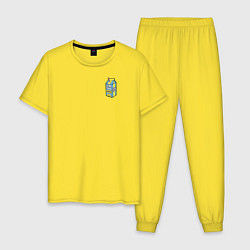 Пижама хлопковая мужская Lyrical Lemonade, цвет: желтый