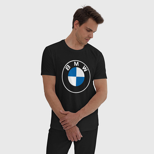 Мужская пижама BMW LOGO 2020 / Черный – фото 3