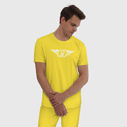 Пижама хлопковая мужская OOMPH!, цвет: желтый — фото 2