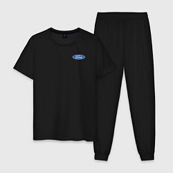 Пижама хлопковая мужская Ford, цвет: черный