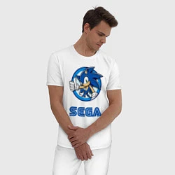 Пижама хлопковая мужская SONIC SEGA, цвет: белый — фото 2