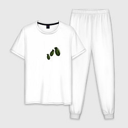 Пижама хлопковая мужская Sum 41, цвет: белый