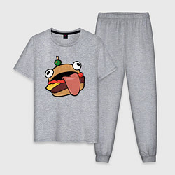 Пижама хлопковая мужская Fortnite Burger, цвет: меланж