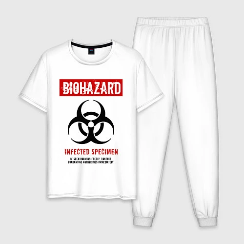 Мужская пижама Biohazard / Белый – фото 1